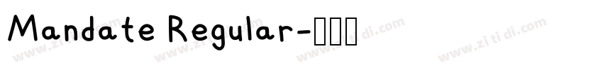 Mandate Regular字体转换